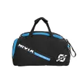 Nivia Sports Space Gym Bag | Polyester (Black/Blue, 24.5 Litre) Trolley Shoulder Bag | Fitness Bag | Sports & Travel Bag | Kit Bag | Separate Shoes Compartment | Unisex Gym Bags | Men & Women