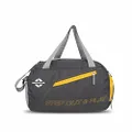 Nivia Sportspace-2.0 Gym Bag | Polyester (Black/Grey, Senior) Shoulder Bag | Fitness Bag | Sports & Travel Bag | Kit Bag | Separate Shoes Compartment | Unisex Gym Bags | Men & Women