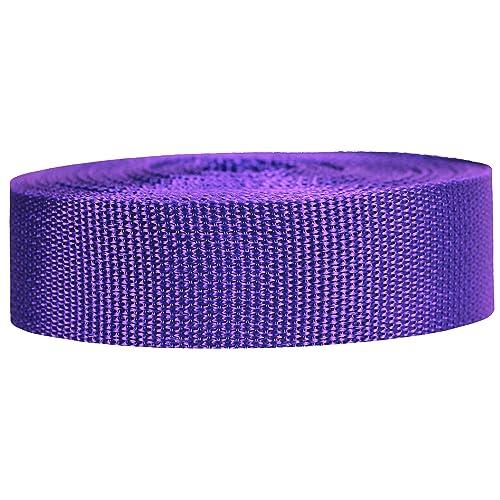 Strapworks Lightweight Polypropylene Webbing - Poly Strapping for Outdoor DIY Gear Repair, Pet Collars, Crafts – 1.5 Inch x 10 Yards - Purple