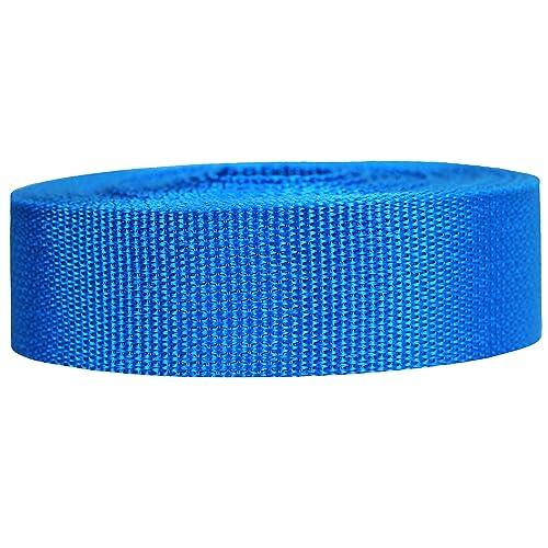 Strapworks Lightweight Polypropylene Webbing - Poly Strapping for Outdoor DIY Gear Repair, Pet Collars, Crafts – 1.5 Inch x 10 Yards - Pacific Blue