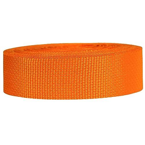 Strapworks Lightweight Polypropylene Webbing - Poly Strapping for Outdoor DIY Gear Repair, Pet Collars, Crafts – 1.5 Inch x 10 Yards - Orange