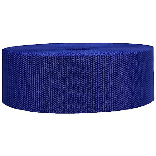 Strapworks Heavyweight Polypropylene Webbing - Heavy Duty Poly Strapping for Outdoor DIY Gear Repair, 2 Inch x 25 Yards - Navy Blue