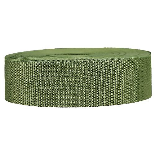 Strapworks Lightweight Polypropylene Webbing - Poly Strapping for Outdoor DIY Gear Repair, Pet Collars, Crafts – 1.5 Inch x 50 Yards - Olive Drab