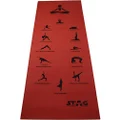 STAG YOGA MANTRA ASANA RED MAT WITH BAG, 6mm