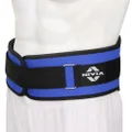 Nivia Adjustable Gym Belt of Size 46 Inch - Fits to 44 to 46 Inch Waist | Blue and Black | Material : EVA and Polypropylene | Weightlifting Belt Comes With Velcro Strap for Adjustment
