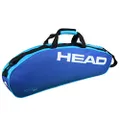 Head Polyester Xenon 300 Single Compartment 3 Racquet Badminton Kit Bag, 75 x 10 x 27 cm Size, Blue/Turquoise