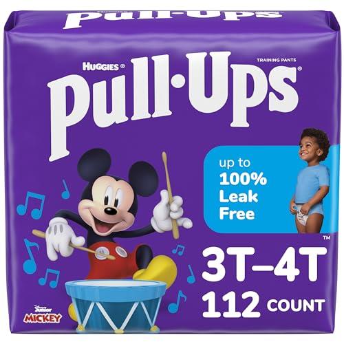 Pull-Ups Learning Designs Potty Training Pants for Boys, Size 3T-4T (32-40 Pounds), 112 Count, One Month Supply (Packaging May Vary)