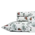Eddie Bauer - Queen Sheets, Cotton Flannel Bedding Set, Brushed for Extra Softness, Cozy Home Decor (Tree Farm, Queen)