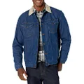 Wrangler Men's Western Style Lined Denim Jacket, Blanket/Denim, 46