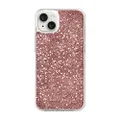 Kate Spade New York Protective Hardshell Case for iPhone 14+, Chunky Glitter Rose Gold, 6.7 Inch