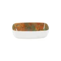 Zicco Melamine Gastronorm Rectangular 1/9 Serving Bowl, 176 mm x 108 mm x 55 mm Size, Patina/White