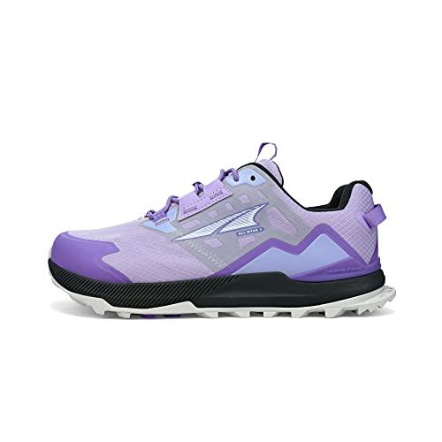 Altra Running Women's Lone Peak All Weather Low 2 Trail Running Shoes, 8 US Size, Grey/Purple