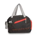 Nivia Sportspace-2.0 Gym Bag | Polyester (Black/Red, Junior) Shoulder Bag | Fitness Bag | Sports & Travel Bag | Kit Bag | Separate Shoes Compartment | Unisex Gym Bags | Men & Women