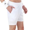 HEAD Boy's Slim Fit Synthetic Shorts (HPS 1099_White_M)