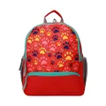 Nivia 5256 Paws School Bag Polyester (Red/Aqua 16 Liters) Backpack | Laptop Bag | Sports Bag | Kids | Water-Resistant | Breathable Air Mesh Shoulder Support for Comfort & Ventilation