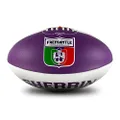 Sherrin Fremantle Dockers AFL Club Leather Football, Purple/White, Size 5