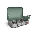 Coleman Cascade™ 3-in-1 2 Burner Gas Cooking Camping Stove, Portable and Durable, 2 Wind Guards, Includes Cat Iron Griddle and Grill