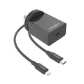 Cygnett PowerPlus 18W Wall Charger + Lightning to USB-C Cable, Black