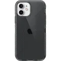 Speck Presidio Perfect Grip Case for iPhone 12/12 Pro, Clear/Black Obsidian