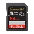 SanDisk 64GB Extreme PRO SDXC UHS-II Memory Card - C10, U3, V60, 6K, 4K UHD, SD Card - SDSDXEP-064G-GN4IN