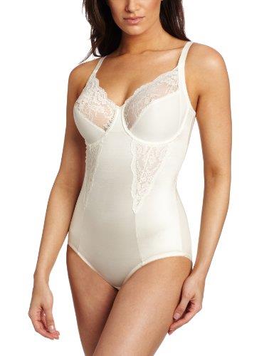 Flexees Maidenform Women's Shapewear Body Briefer with Lace, Buttercream, 42DD