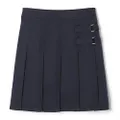 French Toast Girls Adjustable Waist Two-tab Pleated-Front Scooter Skirt, Navy, 6 US