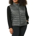 Amazon Essentials Women's Lightweight Water-Resistant Packable Puffer Vest, Charcoal Heather, Medium
