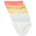 Amazon Essentials Women's Cotton Bikini Brief Underwear (Available in Plus Size), Pack of 6, Pineapple, Large