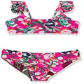 Maaji Girl's Zinnia Tigerlily Girl's Bikini Set, Pink, Size 10