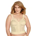Exquisite Form 5107530 Fully Slimming Wireless Back & Posture Support Longline Bra with Front Closure, Beige, 44C
