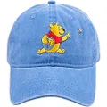 Concept One Disney Winnie The Pooh Dad Hat, Cotton Adjustable Adult Baseball Cap with Curved Brim, Blue, One Size