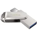 SanDisk New Mobile pendrive Smallest, lightest, slimmest and Shortest Ultra Dual Drive Luxe 256GB USB 3.1 Type-C 2in1 Memory Flash Drive PC/Mac iPads PRO, Computers, Color : Silver