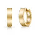 Gold Plated Huggie Earrings, Gold Plated, No information