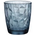 Bormioli Rocco 302259GRB021990 Diamond DOF Ocean Glass, Set of 4, 13.25 oz, Blue