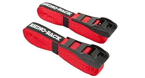 Rhino-Rack Tie Down Straps with Buckle Protector, Red, 4.5 Meter