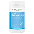 Healthy Care Salmon Oil 1000mg - 500 Capsules, Blue | Maintains brain, eye and skin health