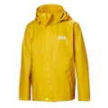 Helly Hansen Juniors & Kids Moss Classic Rain Coat Jacket with Full Rain Protection, 344 Essential Yellow, Size 8