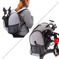 K&H Pet Products Travel Bike Backpack for Pets, Universal Bike Pet Carrier for Hiking, Walking, Camping & Cycling, Cat and Dog Portable Bicycle Backpacks, Gray 9.5 X 14 X 15.75 Inches