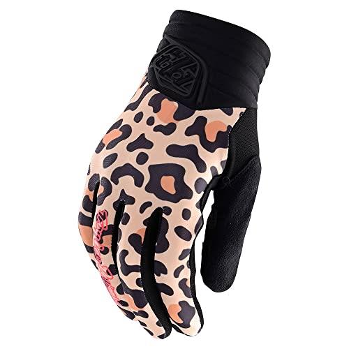 Troy Lee Designs Women's 22 Luxe Leopard Printed Glove, Bronze, Large