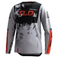 Troy Lee Designs Youth GP Astro Jersey, Light/Grey/Orange, Youth Large