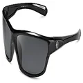 Nitrogen Polarized Wrap Around Sport Sunglasses for Men Women UV400 Protection Sun Glasses, Gloss Black | Smoke, one size fits most