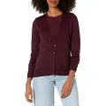 Amazon Essentials Women's Lightweight Vee Cardigan Sweater (Available in Plus Size), Burgundy, X-Small