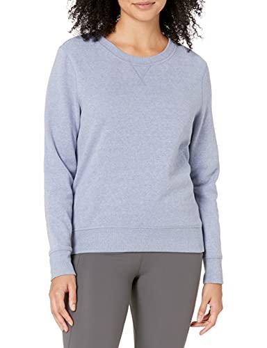 Amazon Essentials Women's French Terry Fleece Crewneck Sweatshirt (Available in Plus Size), Indigo Blue Heather, XX-Large