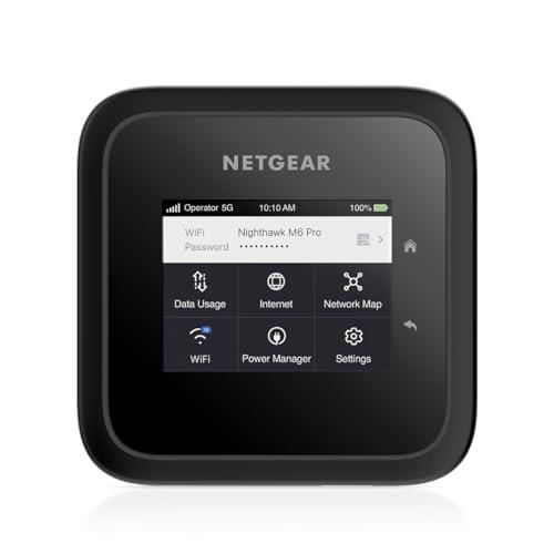 NETGEAR Nighthawk M6 Pro 5G WiFi 6E Mobile Hotspot Router (MR6450) - Ultra-Fast WiFi Hotspot Router, Up to 4Gbps, Unlocked, Connect up to 32 Devices Anywhere Secure Internet