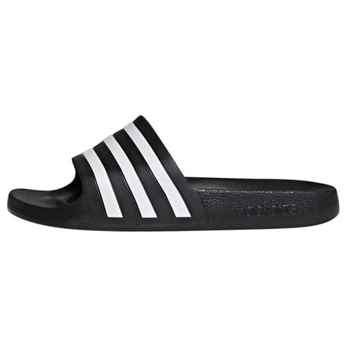 Adidas Men's Adilette Aqua Slides, Core Black/Cloud White/Core Black, Size 10