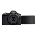 Canon EOS R50 Mirrorless Camera with RF-S 18-45mm Limited Edition Kit, Black