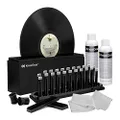 Knox Vinyl Record Cleaner Spin Kit – Washer Basin, Air Drying Rack, Cleaning Fluid, Brushes and Rollers Dryer and Microfiber Cloths – Washes and Dries 7”, 10” and 12” Discs
