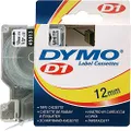 Dymo D1 Standard Tape, 7 Meter Length x 12 mm Size, Black/White