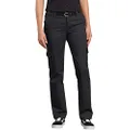 Dickies Womens Relaxed Fit Stretch Cargo Straight Leg Work Utility Pants, Black, 10 US