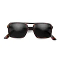 LONDON MOLE Eyewear - Spy Sunglasses - Rectangle Sunglasses - Fashion Brand - UV400 Protection - Retro Sunglasses - Spring Hinges, Tortoiseshell/Black